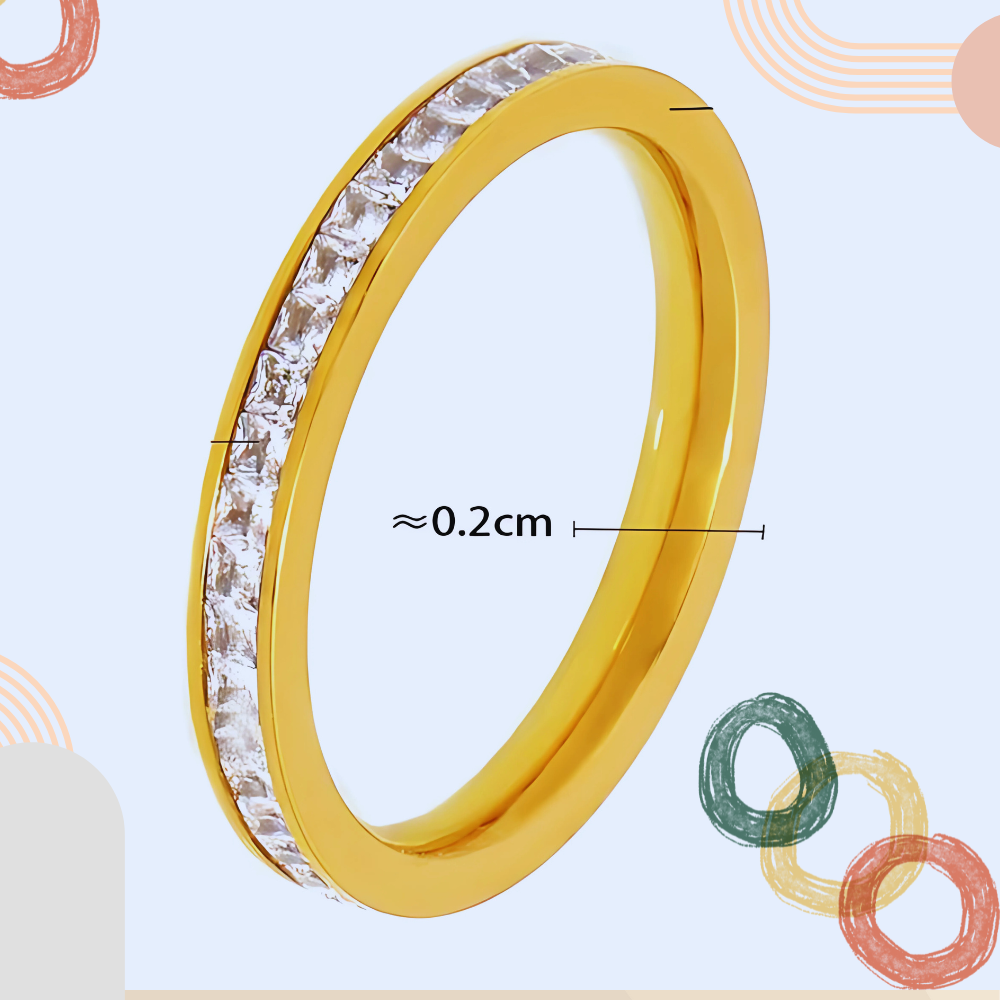 Luxe Radiant Crystal Band – 18kt Gold Plated Timeless Sparkle