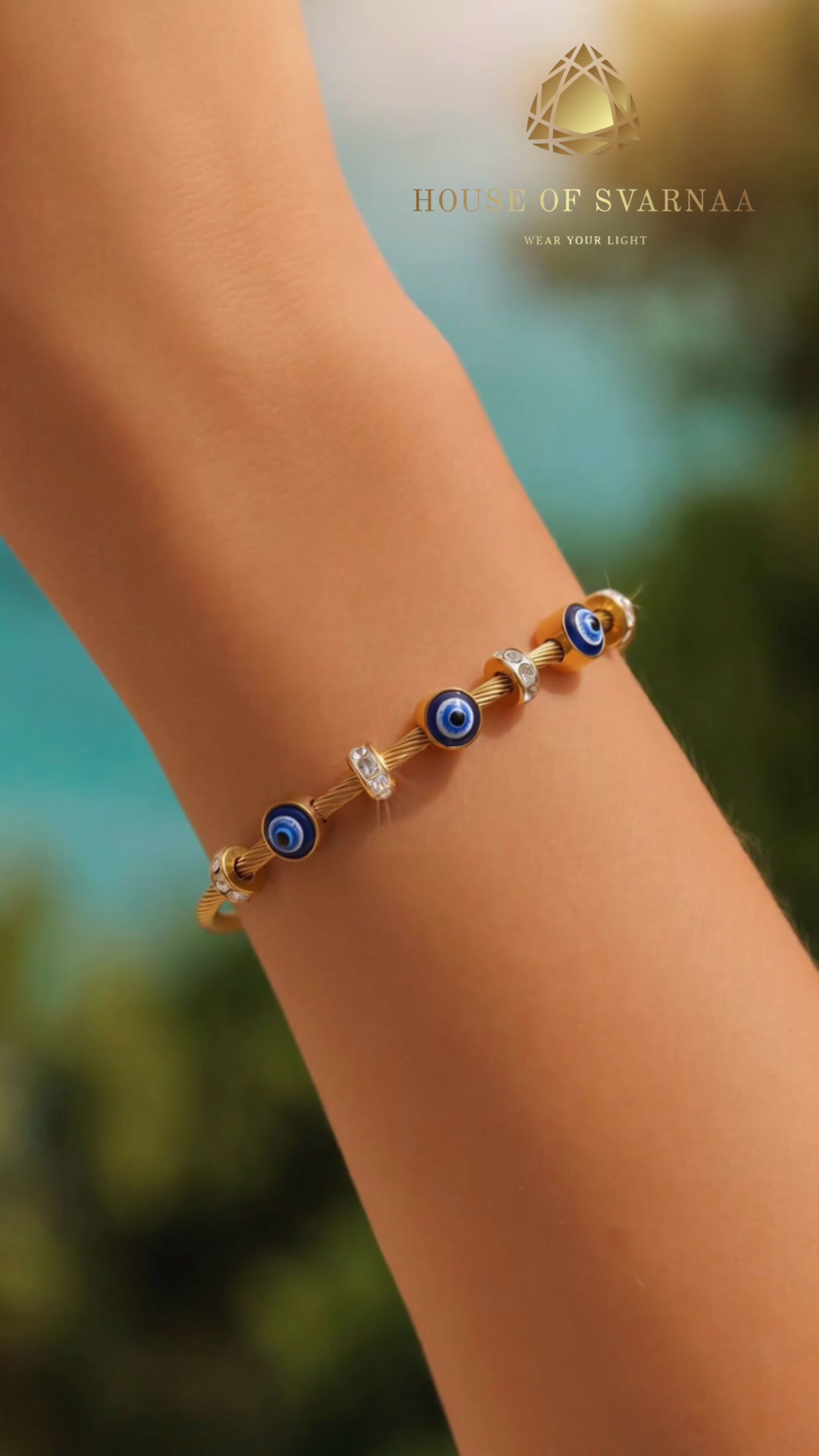 🧿 The Svarnaa Nazar Cuff Bracelet